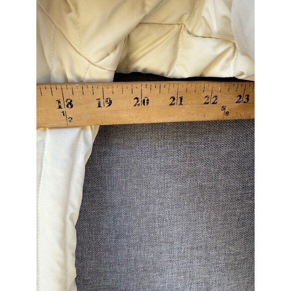 Michael Kors Womens Small Cream Down Fill Packable Winter Hooded Puffer Jacket - Picture 7 of 10